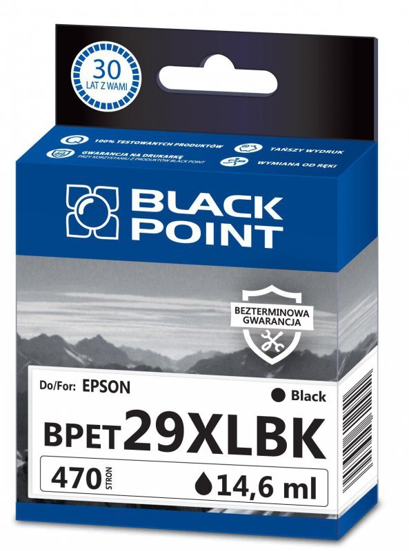 Black Point tusz BPET29XLBK zastępuje Epson C13T29914012, black