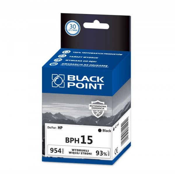 Black Point tusz BPH15 zastępuje HP C6615A, czarny