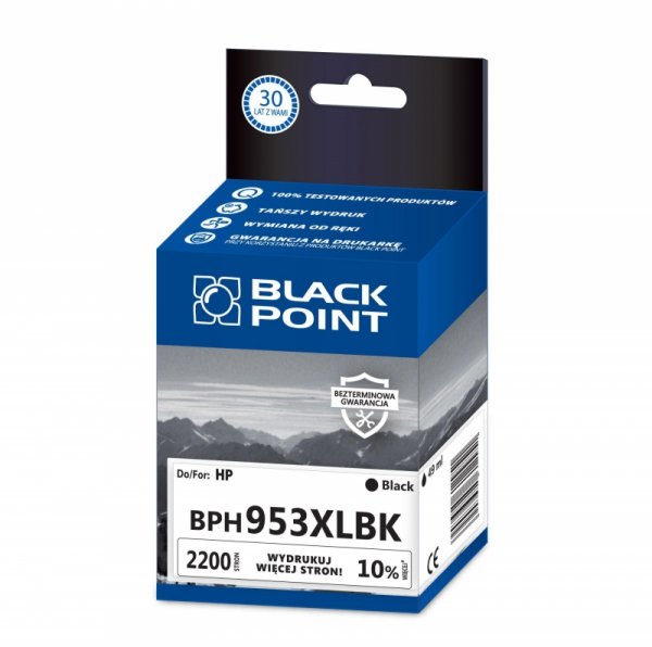 Black Point tusz BPH953XLBK zastępuje HP L0S70AE black