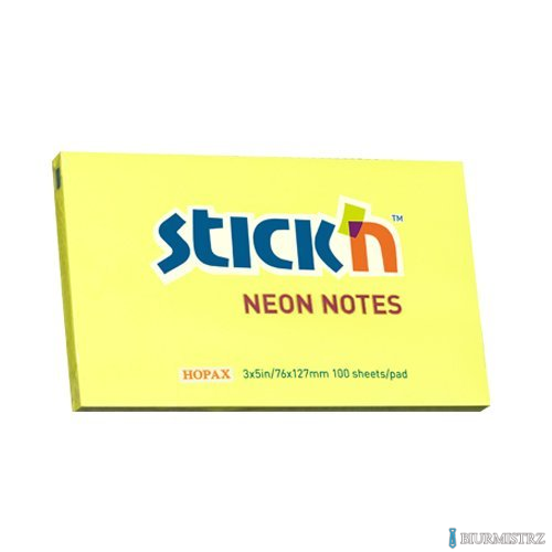 Bloczek STICKN 127x76mm żółty neonowy 100k 21135 STICKN