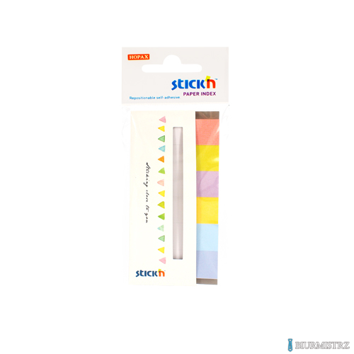 Zakładki papierowe 45x15mm 6 kolorów CANDY 180 kartek STICKN 21599