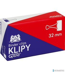 Klip 32mm 12szt (1.1/4cala) czarny GRAND 110-1094