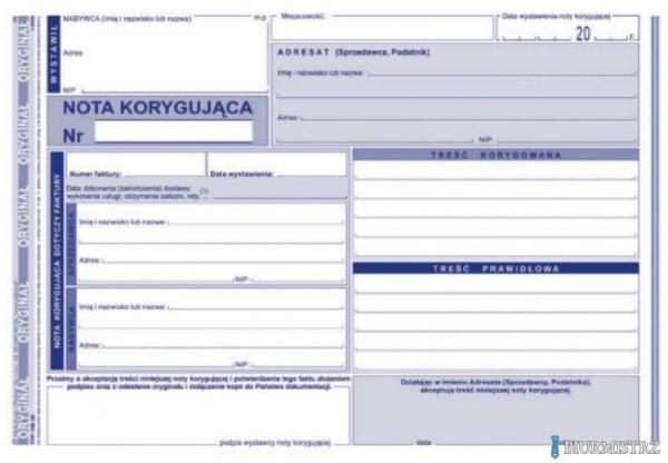 108-3E NK Nota korygująca VAT