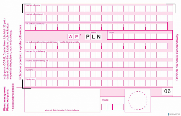Polecenie przelewu, (1+3) A6 80kartek, 10-445-5M DOTTS