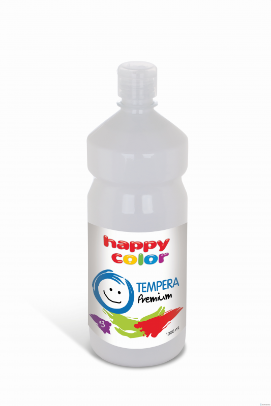 Farba tempera Premium 1000ml, biały, Happy Color  HA 3310 1000-0