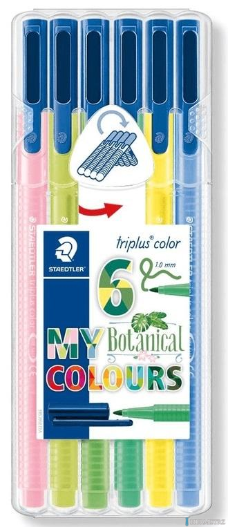 Flamaster Triplus, 1 mm, 6 szt. w etui, Botanical,  Staedtler S 323 SB6CS8