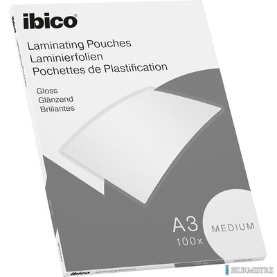 Folia do laminacji IBICO A3 100mic przezroczysta, połysk, 100 szt., MEDIUM 627312