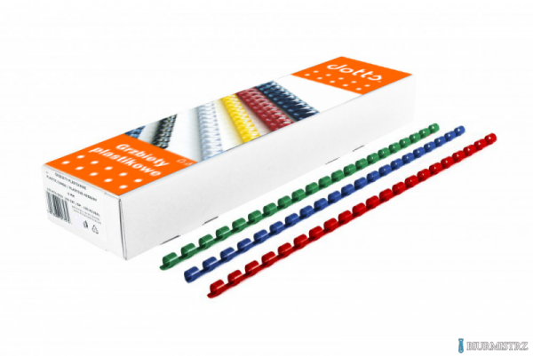 Grzbiety do bindowania DOTTS 10 mm zielone, opakowanie 100 szt.