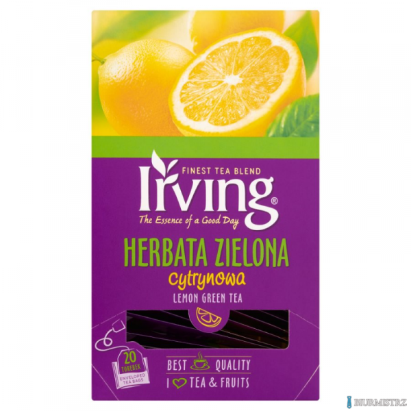 Herbata IRVING cytrynowa 20 kopert 1,5g zielona