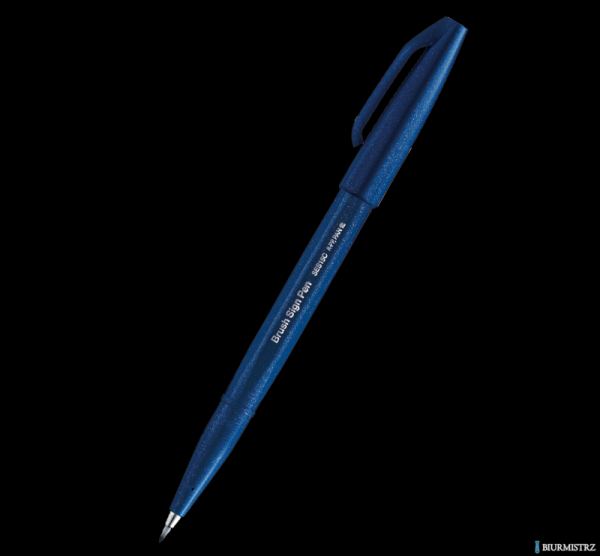 Pisak pędzelkowy do kaligrafii niebiesko-czarny SES15C-CAX PENTEL