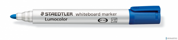 Marker Lumocolor do białych tablic whiteboard, okrągły, niebieski, Staedtler S 351-3