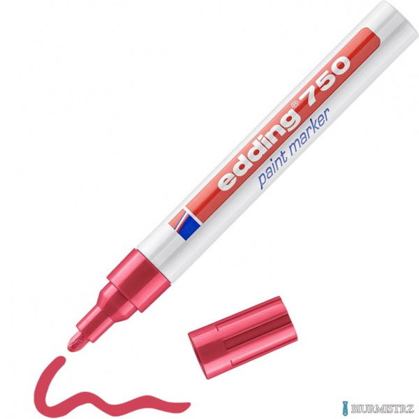 Marker lakierowy 2-4mm 750 czerwony EDDING końcówka okrągła