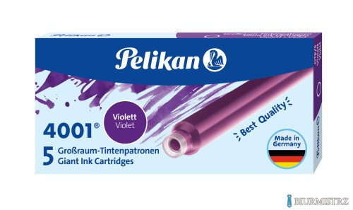 Naboje do piór, długie fioletowe 310664 Pelikan