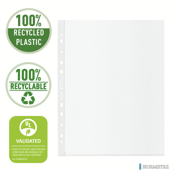 Koszulka groszkowa Recycled Premium PP 100 mic. A4, w kartonie, MAXI , 100 szt. Esselte 627503