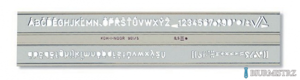 Szablon CYFROWO-LITEROWY 0.5 748006