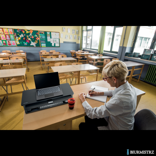 Podstawka_ pod monitor Kensington UVStand z przegrodą UV do dezynfekcji, czarna K55100WW