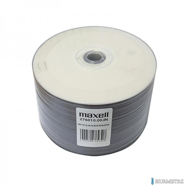Płyta MAXELL DVD-R 4.7GB 16x (50szt) PRINTABLE, white, do nadruku,  SP shrink, bulk 276010