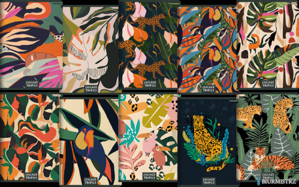 Zeszyt TOP 2000 COLLAGE TROPICS A5 60k 70g mix linia z marginesem 400157928