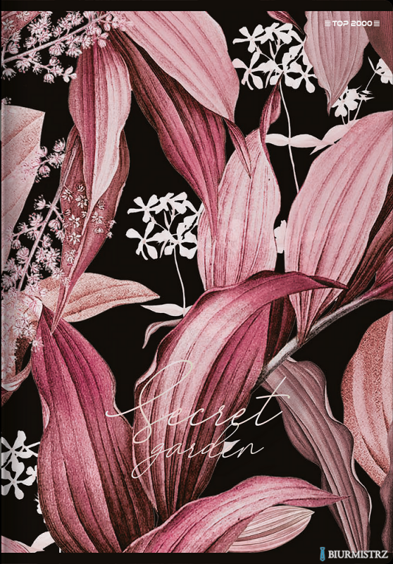 Zeszyt TOP 2000 SECRET GARDEN A5 32k 70g mix linia z marginesem 400157920