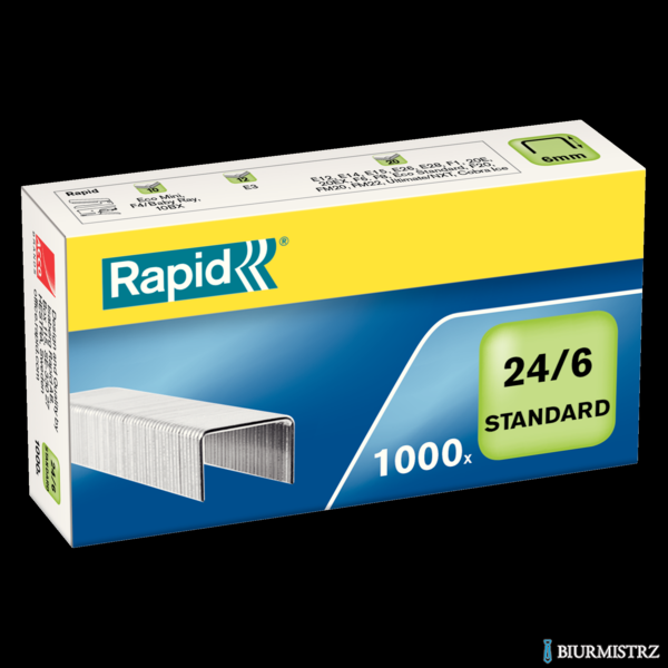 Zszywki RAPID Standard 24/6 1M, 1000 szt., 24855600