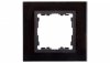 Simon 82 Ramka pojedyncza szklana czarna/ ramka pośrednia grafit 82817-32