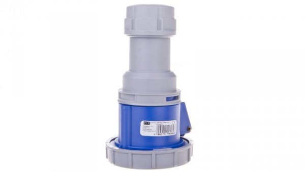 Gniazdo przenośne 32A 3P 230V niebieskie IP67 TURBO SHARK 2232-6TTv