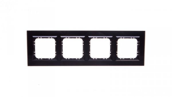 SONATA Ramka poczwórna czarne szkło / czarny R-4RGC/32/25