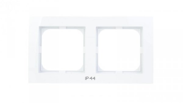 AS Ramka podwójna do łączników IP44 biała RH-2G/00