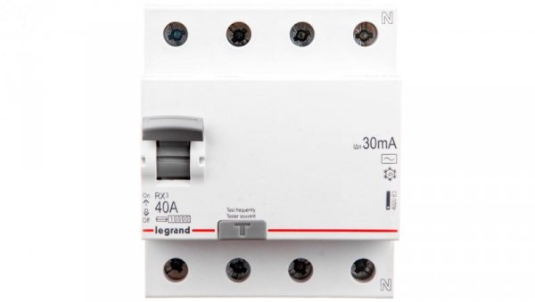 Wyłącznik różnicowoprądowy 4P 40A 0,03A typ AC P304 RX3 402063