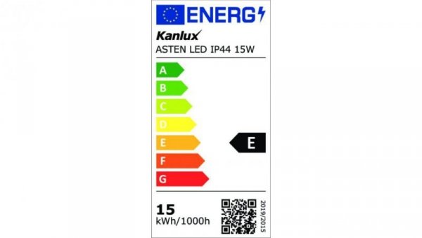 Oprawa ścienna LED ASTEN LED IP44 15W-NW kinkiet 970lm 4000K 26682