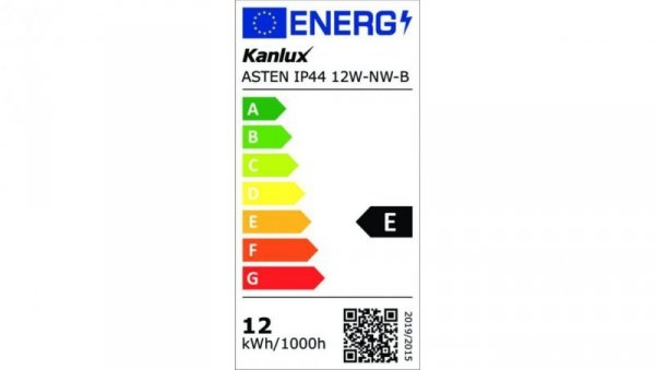 Oprawa ścienna LED 12W ASTEN IP44 12W-NW-B czarna 850lm 4000K kinkiet 26684