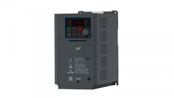 Przemiennik częstotliwości LSIS serii G100 18,5kW 3x400V AC filtr EMC C3 klawiatura LED LV0185G100-4EOFN