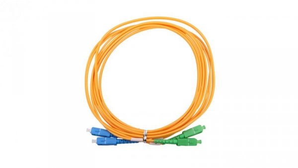 Patchcord Jednomodowy, Duplex, G652D, 3mm, 3m Extralink SC/APC-SC/UPC