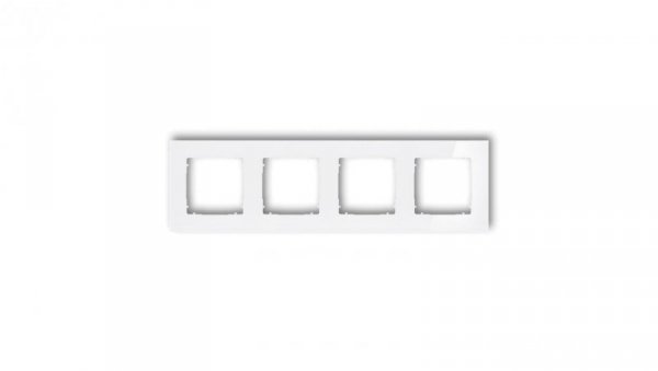 ICON Ramka uniwersalna poczwórna kwadratowa - efekt szkła (ramka: biała spód: biały) 0-0-IRSK-4