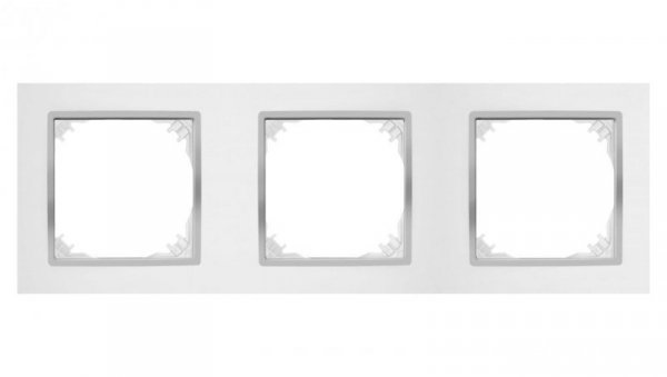 SANTRA ramka potrójna biały/chrom 4173-26