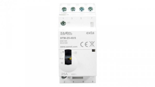 Stycznik modułowy ze sterowaniem ręcznym instalacyjny 25A 4Z 230V AC STM-25-40/S EXT10000314