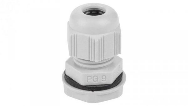 Dławnica kablowa 4,5-7mm IP67 gwint calowy jasnoszara PG9