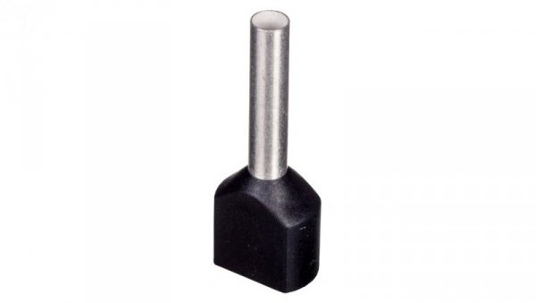 Końcówka tulejkowa izolowana TID 2x1,5mm2/12mm czarna cynowana TID2x1,5L12 /100szt./