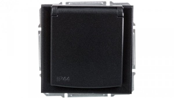 ASFORA Gniazdo 2P+PE IP44 do systemu ramkowego antracyt EPH2800671