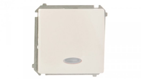 Simon Basic Łącznik jednobiegunowy z podświetleniem, szybkozłącza, biały BMW1L.01/11