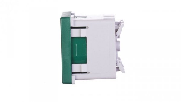 Simon Connect Gniazdo K45 pojedyncze z/u 16A IP20, szybkozłącza, zielone K22/27