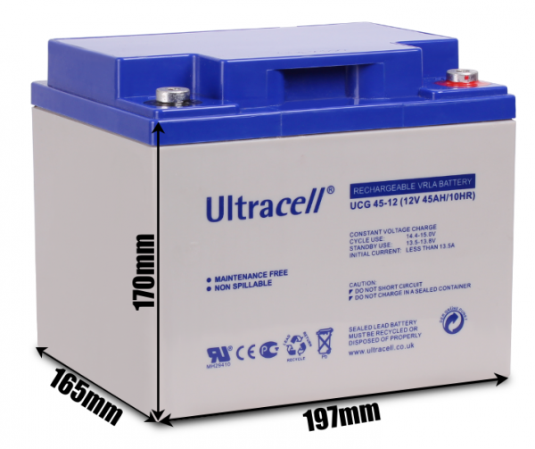 Akumulator AGM ULTRACELL UCG 12V 45Ah