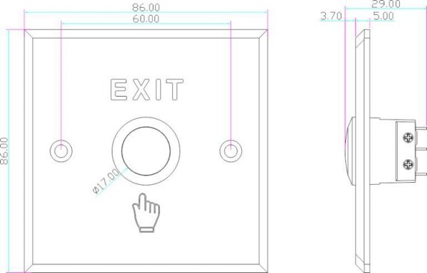 VIDOS przycisk wyjścia OP06