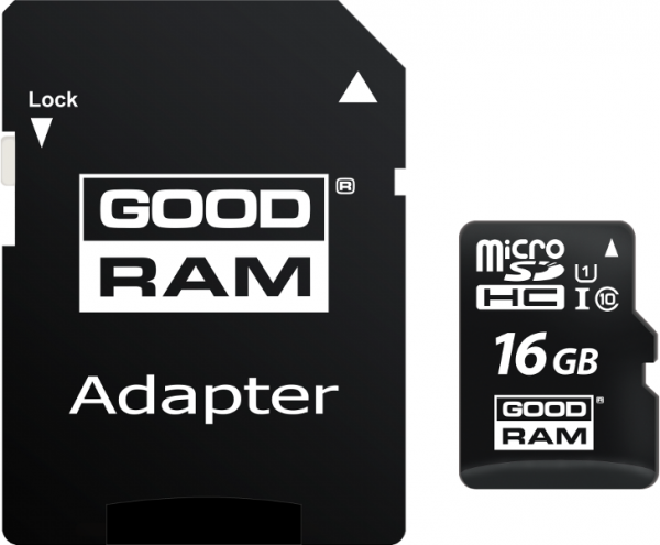 KARTA PAMIĘCI microSD GOODRAM UHS1 CL10 16GB + ADAPTER 100MB