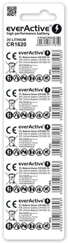 Bateria CR1620 everActive (blister 5 szt.)