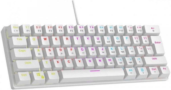 Klawiatura przewodowa Rampage PLOWER K60 biały