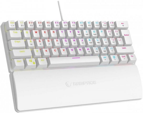 Klawiatura przewodowa Rampage PLOWER K60 biały