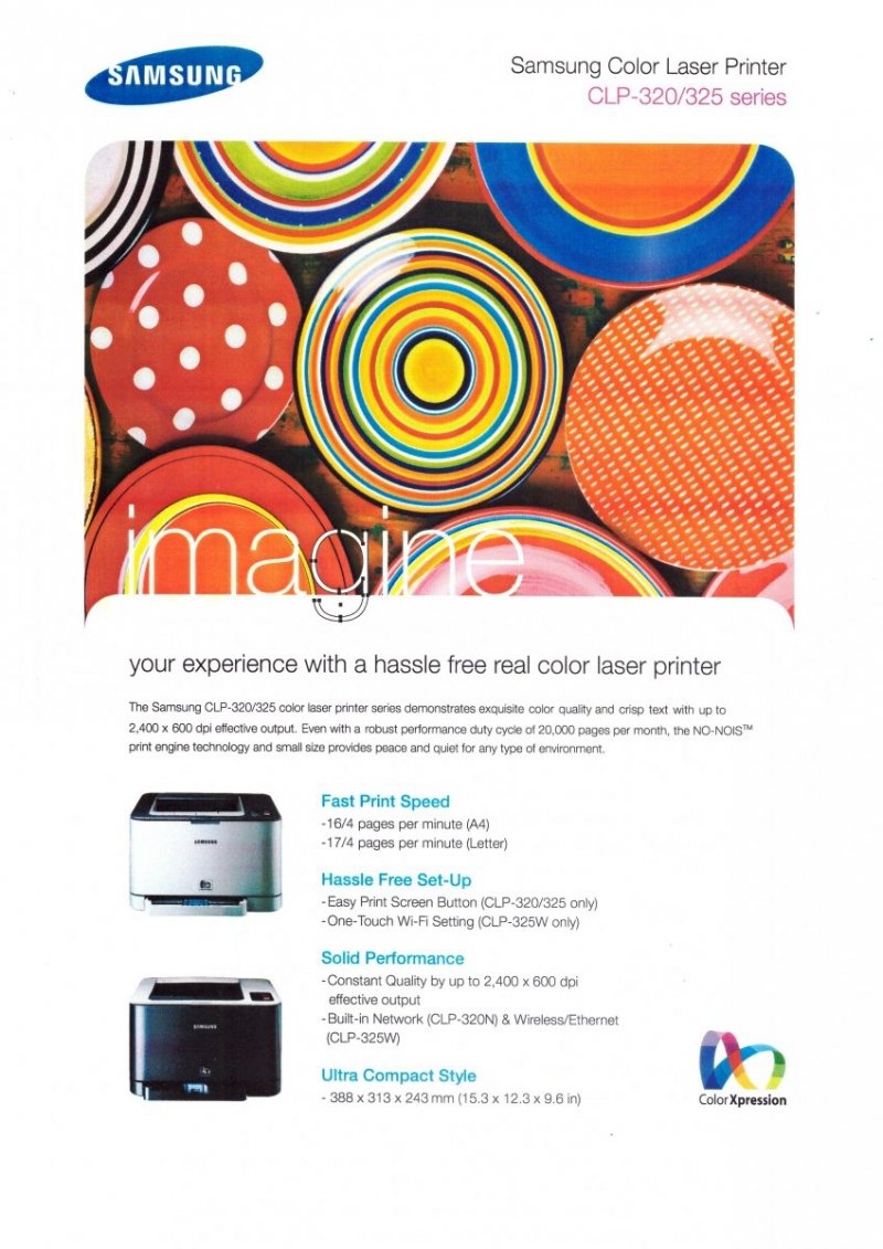 DRUKARKA SAMSUNG CLP-325W  WI-FI  WIECZNY CZIP