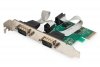 Digitus Karta rozszerzeń/Kontroler PCI Express RS232 Serial Port, 2xDB9, Chipset: ASIX99100