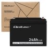 Qoltec Akumulator AGM | 12V | 24Ah | max.7.2A